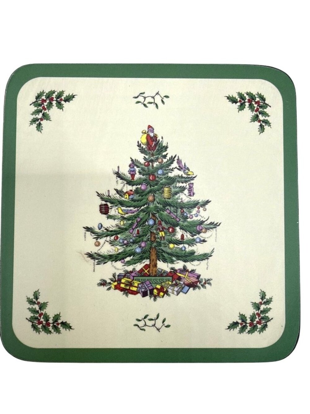 Spode Christmas Tree Coasters Pimpernel Cork-Backed 12 Pieces Holiday Decor - Picture 2 of 4